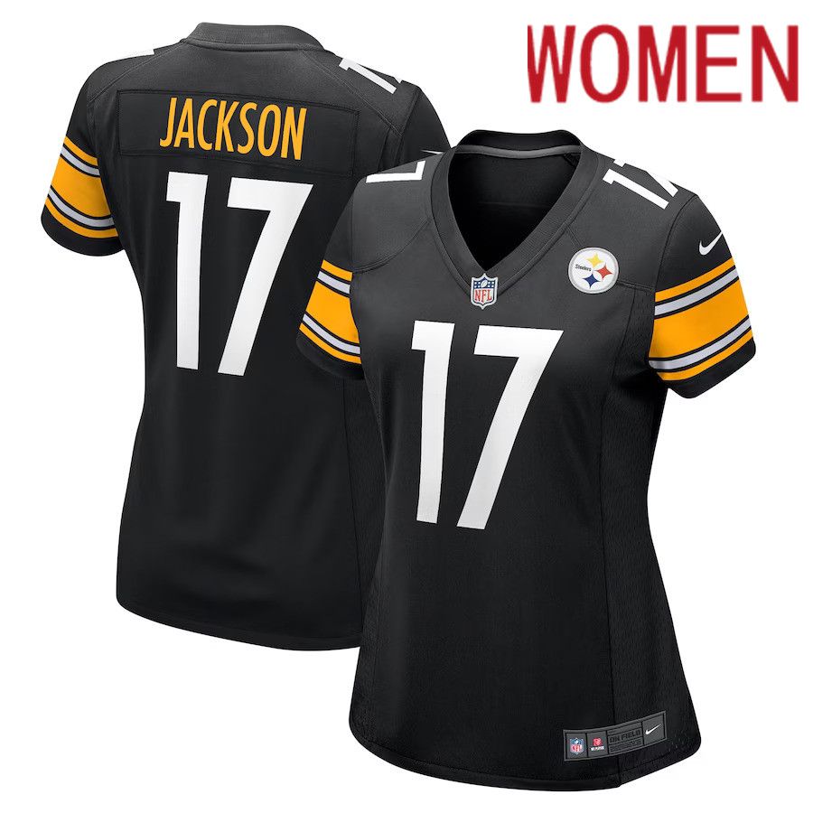 Women Pittsburgh Steelers 17 William Jackson Nike Black Game Player NFL Jersey